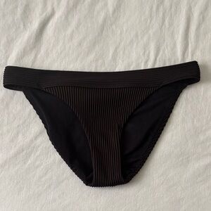 Hollister Black Ribbed Swim Bottom